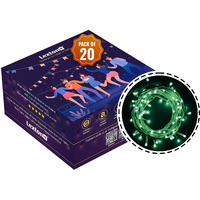 Lexton Lunar Decorative String Light/Fairy Light | 12.5 Meter, 75 LEDs | Plug Sourced | Suitable for Home & Outdoor Decoration, Diwali, Christmas, Wedding, Party, Lawn (Pack of 20, Green)
