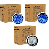 Lexton Indian Cricket Combo of 2 Pcs Blue & 1 Pcs White 36ft String Light | Decoration Lighting Bulbs Ladi for Diwali, Christmas, Eid, Birthday, Wedding | Suitable Indoor & Outdoor (Set of 3)