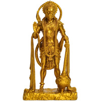 Murti hub Resin Lord King Of Sarangpur Hanuman For Car Dashboard,Temple Idol,Office Decor,Corporate Gifts,Diwali Gift,Home Decor,Festivals (Gold,7 Centimeters,12 Cm)