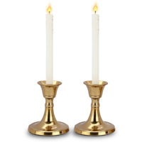 PURESTORY Candle Holder | Candle Holders for Home Decoration | Heat Resistance with Aesthetic Appeal | Best for Gifting & Diwali Decoration | Gold Metal Candle Stand | Size - 3.5 Inch | Pack of 2