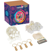 Lexton Lights Combo of White Bulb Light 1 Pcs | 1 Pcs Copper Light Powered by Battery Box & Remote | 4 Pcs Cork Light | 1 Pcs Flower Light for Decoration, Diwali, Christmas, Party (Warm White)