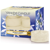 Yankee Midnight Jasmine Tea Light Candle (8.31 cm x 8.31 cm x 5.99, White, Set of 12)