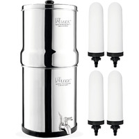 RAMA Gravity Water Filter, 16 Litre Storage (32 Litre Total Capacity) 304 High Grade Stainless Steel Water Purifier for Home, 10 Year Manufacturer Warranty with 4 Spirit Candle and Stainless Steel Tap