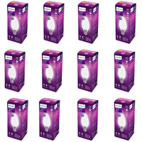 PHILIPS 4-watt Filament Candle LED Bulb | Diffused Candle Bulb For Home & Decoration | Bulb Base: E14, Warm White | Pack of 12