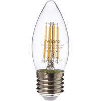 Wipro Garnet 4W Classic Candle Led Bulb E27 Warm (White, Yellow, Pack of 2)