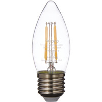 Wipro Garnet 4W Classic Candle LED Bulb for Decorative Lights, Chandeliers | Warm White (2700K) | E27 Bulb Base | High Voltage Protection (440V) | Surge Protection (4KV) | Pack of 6