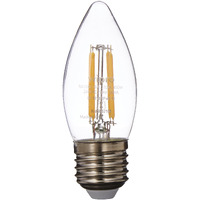 wipro Garnet 4W Classic Candle LED Bulb for decorative lights, Chandeliers | Warm White (2700K) | E27 Bulb Base | High Voltage Protection (440V) | Surge Protection (4KV) | Pack of 10