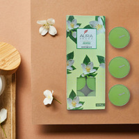 AuraDecor 3 Hour Burning Time Fragrance Tealight Candle Pack of 10 || Scented Candle || Tealight Candle || Fragrance Candle || Cups Tealight Candle. (Jasmine), Paraffin Wax