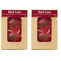 AuraDecor Scented Soy Wax Acrylic Tealight Candle, Organic Luxury Aroma, Aromatic/Aromatherapy Candle || Burning Time upto 4 hours (Dark Love, Pack of 12 Tealights)