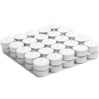Ein Sof Long Time Burning Tealight Candles Set of 50 pcs, 4 5 hours True Long Lasting Home Decoration Tea Lights, White Unscented Candle Light Dinner Lamps