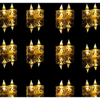 Ein Sof 24 Pcs Flameless and Smokeless Decorative Crystal Candles Transparent Acrylic Led Tea Light Candle for decoration (24 Pieces, Yellow, 5 cm)