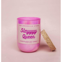THE UMBRELLA STORE Slayyy Queen Scented Candle, Soy Wax Scented Candle with Wooden Wick, Citrus and Woody Fragrance Blend