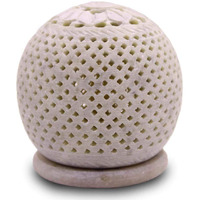 KC KULLICRAFT Marble Soapstone Round Tea Light Candle Holder - Perfect Handmade for Gifting.Decorative Home and Office Decor. (Free 1 Candle Tea light)