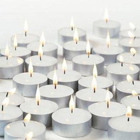 Pure Source India Pack of 100 pcs Tea Light Candle Smock Less, Burn time About 3 Hrs, Made in India .11 Gram Candles