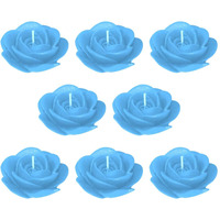 Shraddha Creation Paraffin wax Decorative Candle, Pack of 8, Ocean Breeze