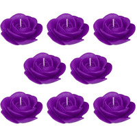 Shraddha Creation Paraffin wax Decorative Candle, Pack of 8, Lavender