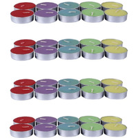 Luces Smokeless Scented Tealight t-lite Floating Candle Decorate Diwali Party (Multi Tealight Pack of 40)