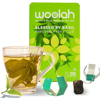 Woolah Rare Assam Green Tea With Tulsi, Organic Bagless Tea Dip (15 Dips / 30 Cups) 100% Plastic Free, Anti-Oxidants Supports Weight Management & Improves Skin., 30 Gram