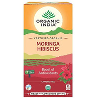 ORGANIC INDIA Moringa Hibiscus 25 Tea bags (Pack of 1)