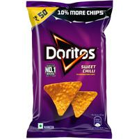 Doritos Nacho Chips 82.5g/100g, Sweet Chilli Flavour, Crunchy Crispy Chips & Snacks, Big Pack (Weight May Vary )