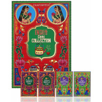 SAN-CHA Tea Boutique|India Chai Collection Box|Saffron Masala Chai,Cardamom Masala Chai,Ginger Masala Chai & Yoga Tea (125Cups)|Tea Assortment|Tea Variety Pack|Tea Sampler-Chai Tea,Loose Leaves, 50 Gm
