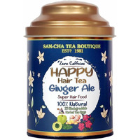 SAN-CHA Tea Boutique Happy Hair Tea | Free Tea (Pack Of 25) | 100% Biodegradable Tea Bags|Pyramid Tea Bags | Herbal Tea | Tea For Healthy Hair | Hibiscus Leaves For Hair Growth, 25 grams