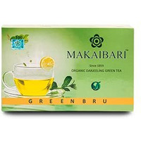 Makaibari Green Bru Darjeeling Green Tea Bags| Usda Certified Premium Green Tea | Anti-Oxidants, Immunity Booster | 100% Organic | 100 Tea Bags - 200 Gm