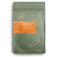 LUXMI Estates Astounding Ashwagandha Root Tea 50 Tea Bags (100 Gm) Pack | Certified Usda Organic Herbal Tea Bags For Stress Support | With Turmeric, Ginger, Lemongrass & More | 50 Cups