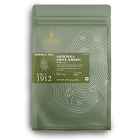 LUXMI Estates Moringa Mint Herbal Tea 50 Tea Bags (100 gram) Pack | Usda Certified Organic Herbal Tea | Caffeine-Free | 50 Cups Bulk Pack