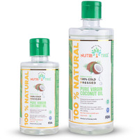 Nutritree 100 % Cold Pressed Pure Virgin Coconut Oil | 500 ml+ 250 ml (Pack of Two) | Multi Usage | Extracted from Coconut Milk | Offer Pack | 100% Naturally Rich in Lauric Acid | Great for Skin, Baby Massage, Hair, Cooking, Oil Pulling | Product of Kerala