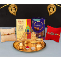 Rakshabandhan Rakhi Chocolate Pooja PujaThali Set Hamper, Rakhi Gift Combo for Brother, Pooja Thali, Chocolates, card, Tilak, Best Gift For Bhaiya Bhabhi Kids , Biker Rakhi ,Cadbury Chocolate Celebration