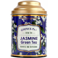 SAN-CHA Tea Boutique Jasmine Green Tea (100Cups+), Intensely Aromatic, Night Blooming Jasmine Flower Blend, Rich In Antioxidants, Imported Tea, Jasmine Tea,100 grams
