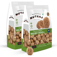 Nutraj California Inshell Walnuts 1kg (500g X 2) | Latest Crop Inshell Walnut | Raw Akhrot | Delicious & Crunchy Walnut