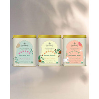 Makaibari Festive Pack Trio Assortment: Awaken + Evoke + Revere|New Years Gift Box|Christmas Gift Hamper|Usda Certified Darjeeling Tea|Anti-Oxidants,Immunity Booster|Tin Caddy|100 Gram X 3,Green Tea