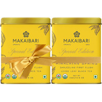 Makaibari Himalayan Spring, Special Edition First Flush Black Tea 100 gm Loose Leaf First Flush Black Tea (Pack of 2) | Combo Pack | USDA Organic Certified Darjeeling Black Tea | Single Estate Tea