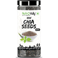 NutroVally Chia Seeds 200gm- Chia Seeds for Weight Loss | Organic Chia seeds | Diet Snacks | High Protein Seeds | Rich in Omega 3 Seeds For Eating | (200 g Pack of 1)