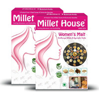 Millet House Womens Malt | Sprouted Millets Ayurvedic Herbs Malt | 100% Organic Health Mix For Women| Certified Special Women Health Mix Malt (800G) (400G X 2Packs) - Womens Malt