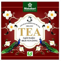 Makaibari Biodegradable Organic Fuso Pyramid Tea Bag English Breakfast | Usda Certified Premium Tea | Anti-Oxidants, Immunity Booster | 100% Organic | 50 Tea Bags - 100 Gm
