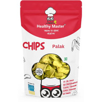 Healthy Master Baked Palak Chips 1000g | All Natural Ingredients | High in Fibre | Low in Sodium | Calcium Rich | Gluten-Free | Vacuum Cooked | Oil-Free