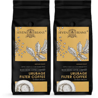 Seven Beans - URUBAGE South Indian Filter Coffee Powder - Coffee: 80%, Chicory: 20%,500 g (Medium Roast) (Pack of 2)