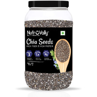 NutroVally Chia Seeds 950gm- Raw Chia Seeds | Organic Chia | Seeds For Eating | Diet Snacks | Chia Seeds for Weight Loss | High Protein Seeds | Rich in Omega 3 (950 g Pack of 1)