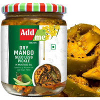 Add Me Dry Mango Seed less Pickle in Mustard Oil 500gm Aam ka Sukha Achar 500g Glass Pack