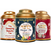 SAN-CHA Tea Boutique Beauty Tea Bundle, Happy Hair Tea/Glowing Beauty Tea/Sleeping Beauty Tea, 100% Biodegradable Tea Bags, Tea Assortment, Value Pack, Chamomile - 540 Gm