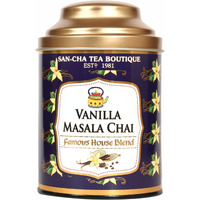SAN-CHA Tea Boutique,Vanilla Cardamom Masala Chai (50 Cups+),Vanilla Flavour Tea,Chai Masala,Tea Masala,Real Spice Chai,Vanilla Chai Powder,Chai Patti,Vanilla Tea,Loose Leaf Tea,Chai Tea,100 Gram