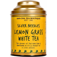 Sancha Tea Boutique Lemongrass White Tea (75X3 Cups), Pure Tea Buds Blended With Real Lemongrass, World Healthiest Tea, Relaxing & De-Stress Tea, Silver Needles White Tea