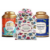 Sancha Tea Boutique,Stress Relief Bundle Caffeine free Herbal Tea, Stress Relief Tea, Chamomile Tea, Peppermint Tea,100% Biodegradable Tea Bags, Tea Assortment, Value Pack