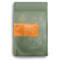 LUXMI Estates Astounding Ashwagandha Root Loose Tea 250 Grams Pack | Certified Usda Organic Herbal Tea For Stress Support | With Turmeric, Ginger, Lemongrass & More | 500 Cups