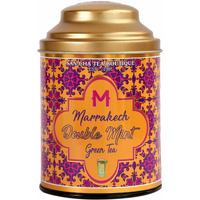 SAN-CHA Tea Boutique, Marrakech Double Mint Green Tea, Two Mint Blend, Brew 300 Cups, Spearmint Tea + Peppermint Tea, Herbal Tea For Pcos & Pcod, Loose Leaves, 200 Gram