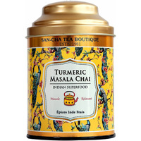 Sancha Tea Boutique, Turmeric & Ginger Masala Chai, Superfood Tea Blend, Wellness Chai, Anti-inflammatory tea, real golden milk tea, 100gm loose leaf tea