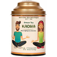SAN-CHA Tea Boutique Kadha Green Tea Bags, Pyramid Tea Bags (Pack Of 25), Ayurveda Tea, 100% Biodegradable Tea Bags, 25 Gm